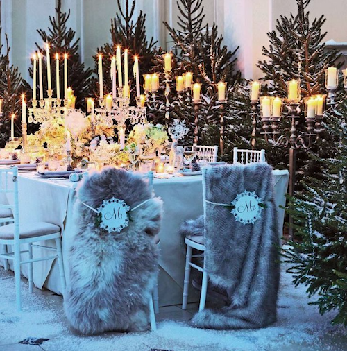 banquete boda invierno