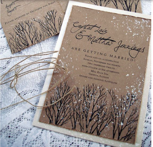 invitaciones boda invierno