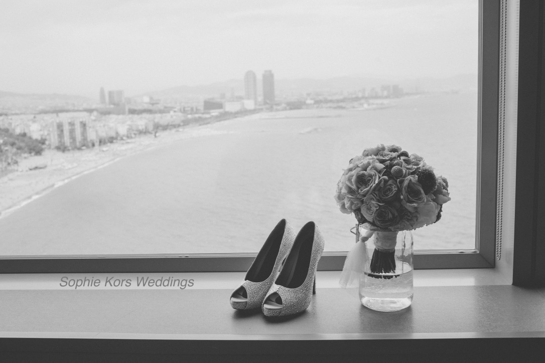 boda Barcelona ramo zapatos novia