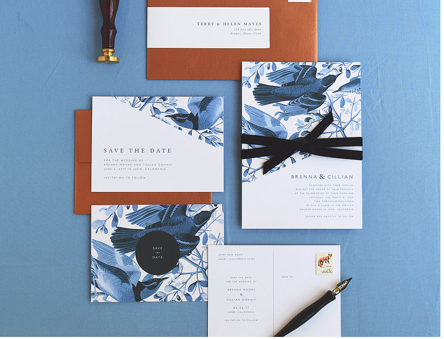 invitación boda color azul invitación boda color azul
