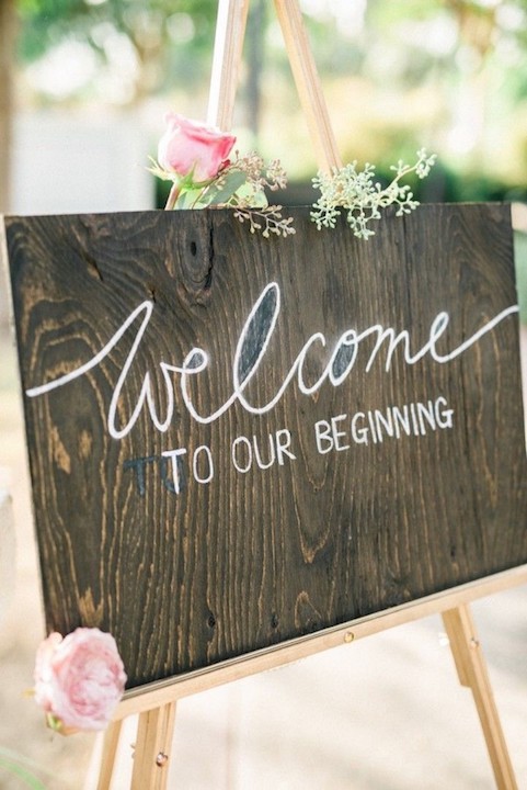 rustic wedding sign