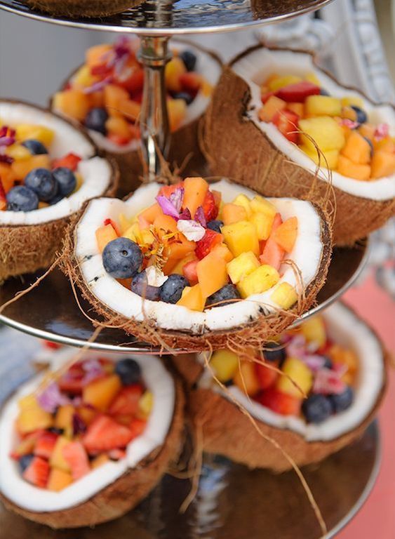 bodas gastronomía cocos fruta