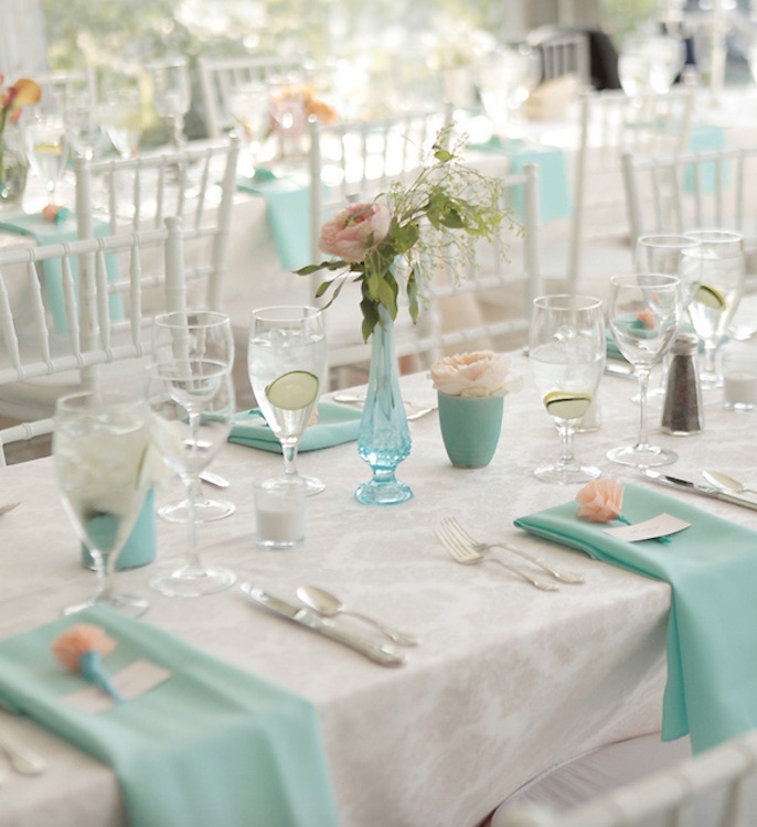 servilleta boda azul Tiffany
