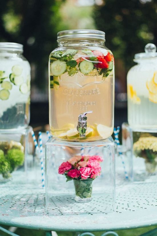 aguas con sabor boda de día