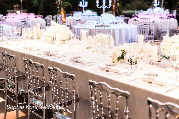 mesa presidencial bodas en blanco