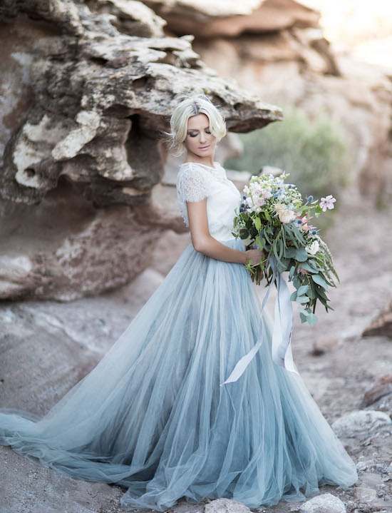 vestidos novia color azules