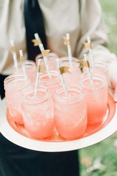 una boda color coral cocktail