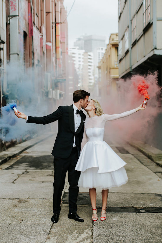Momentos especiales boda humo colores