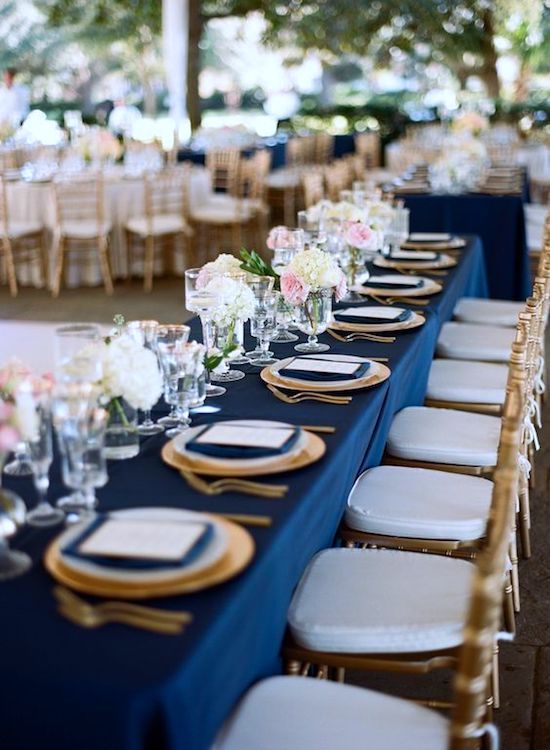 banquete mantel classic blue bodas 2020