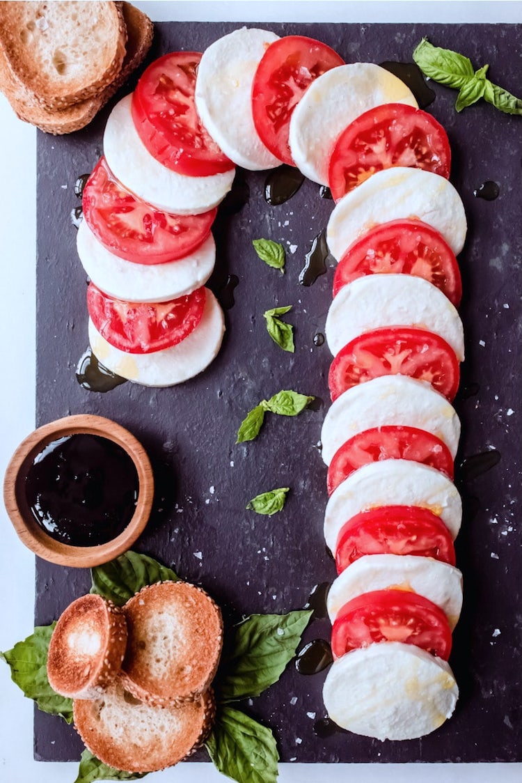 plato navideño saludable dieta caprese