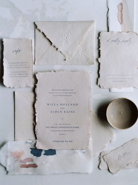 invitación papel reciclado boda sostenible y eco chic